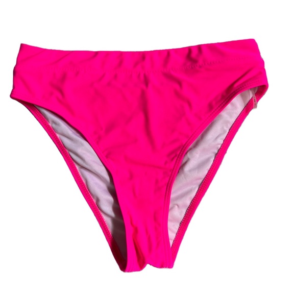 SUUKSESS HOT PINK HIGH WAISTED CHEEKY TRIANGLE BIKINI SIZE SMALL - Picture 5 of 11
